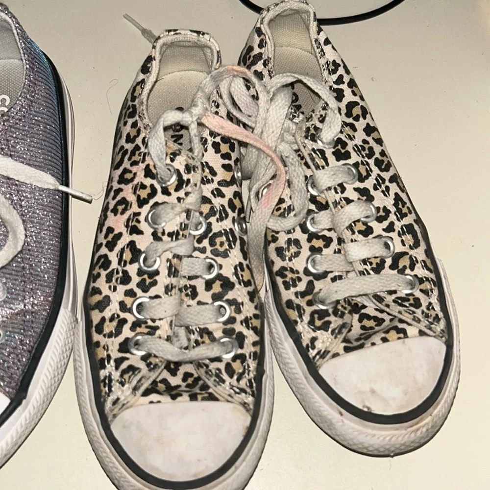 Cheetah Print Converse Low top girls shoes sneakers